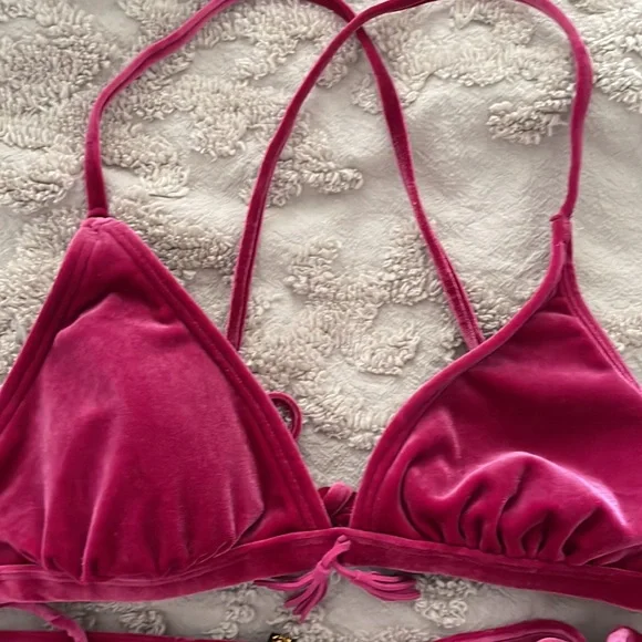 La Vie En Rose Aqua | Velour Velvet Bikini - Picture 3 of 8